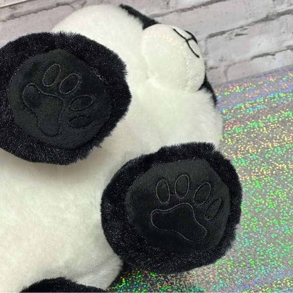 The Bear Factory PANDA BEAR Stuffed Animal Realistic Plush 2017 with Pouch 13" - Picture 8 of 12